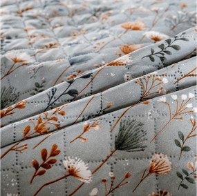 Narzuta na łóżko BOTANIC FIELD, szara Rozmiar: 220 x 240 cm