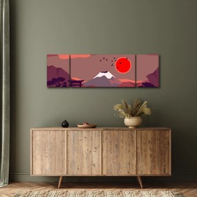 Obraz - Ilustracja góry Fuji (170x50 cm)