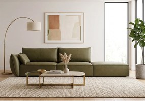 Szezlong prawy Cookie 264 x 110 cm Manila 34 zielony