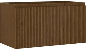 Mexen Rivel szafka łazienkowa podumywalkowa 90 cm, 1 szuflada, ryflowana , orzech - 91A20-09047-1-BF86