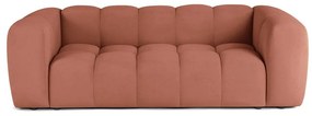 Aksamitna sofa w kolorze terakoty 225 cm Cube – Bonami Selection