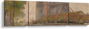 Obraz - Robert William Vonnoh, Notre Dame de Paris, reprodukcje (170x50 cm)