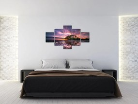 Obraz drzewa na plaży (125x70 cm)