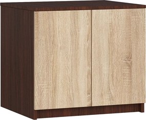 Nadstawka na szafę AKORD S60 Wenge 60 cm 2 drzwi kolor Dąb Sonoma mat 2 półki 60x51x55 cm