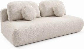 Sofa BASE Rozkładana Dwuosobowa Beżowa Szenil Japandi