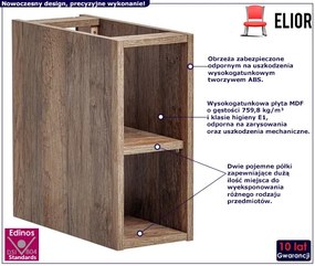 Regał dolny łazienkowy dąb vintage - Muna 6X