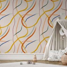 Fototapeta - Minimalistyczne kolorowe linie (196x136 cm)