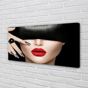 Obraz canvas na ścianę Kobieta z Czerwonymi Ustami