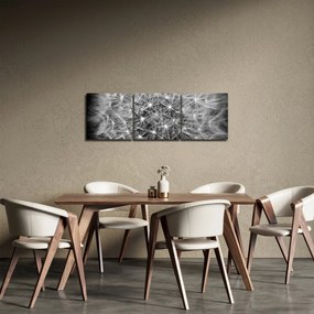 Obraz szarego dmuchawca (z zegarem) (90x30 cm)