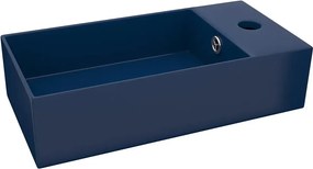Ciemnoniebieska ceramiczna umywalka E6-T26