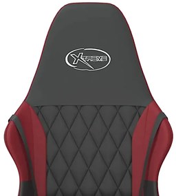 Czarno-bordowy fotel gamingowy - Miedziana 5X