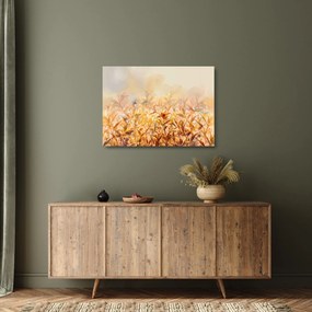 Obraz na szkle - Liście w jesiennych kolorach, obraz olejny (70x50 cm)