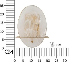 Szklany kinkiet w kolorze złota Portlan – Mauro Ferretti