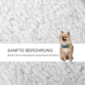 PawHut Schody dla zwierząt 3-poziomowe Pluszowa juta dla psów i kotów Białe 45x40x48cm | Aosom PL