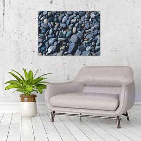 Obraz na szkle - kamyki z plaży (70x50 cm)