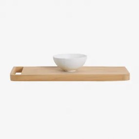Zestaw Mebli Łazienkowych 110x45 Cm Wiszący Z Drewna Tekowego Neill Okrągły Biały Ceramiczny Ø30 Cm Calgari & Jasne Drewno Tekowe - Sklum