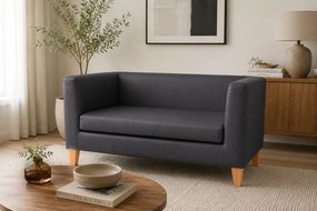 Sofa Monaco : Kolor nogi - Drewno, Kolor tkaniny - EKO-SKÓRA - 23D, Typ tkaniny - Eko-skóra , Wysokość nogi - 15 cm
