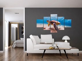 Obraz żółwia w oceanie (125x70 cm)