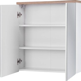 Wisząca szafka łazienkowa z lustrem 60 cm Bali 840, biała