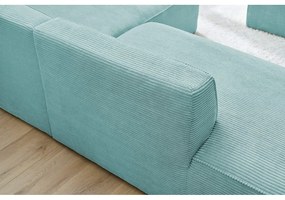 Jasnoniebieski sztruksowy narożnik modułowy (prawostronny/w kształcie litery L) Megeve – Bobochic Paris