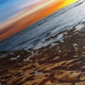 Obraz - Mewa lecąca nad wybrzeżem (125x70 cm)