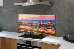 Panel szklany do Kuchni Nocna Panorama przy Katedrze