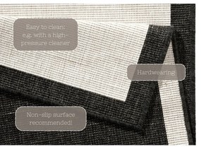 Czarno-kremowy dywan dwustronny NORTHRUGS Panama, 120x170 cm