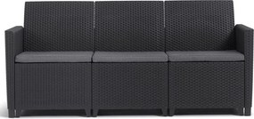 MARIE Sofa ogrodowa dla 3 osób, grafitowa