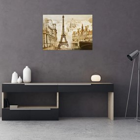 Obraz - Zabytki Paryża (70x50 cm)