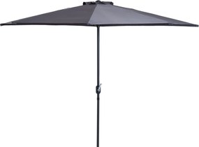 Parasol ogrodowy aluminiowy z korbką półkolisty outsunny