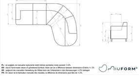 Biały narożnik (prawostronny) Bella Siena – Miuform