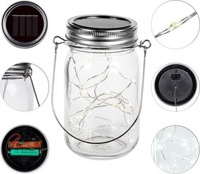 VOLTRONIC Zestaw oświetlenia solarnego 20 LED, 2 szt