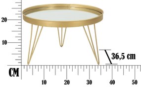 Dekoracyjna lustrzana taca na nóżkach, Ø 36,5 cm