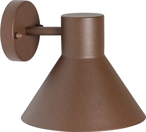 Industrialna lampa ścienna zewnętrzna rdzawo-brązowy stożek IP44 - Natas