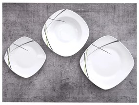 18-częściowy zestaw porcelanowych talerzy Orion Green