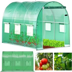 Szklarnia foliowa ogrodowa 2,5x4 m z oknami i moskitierą G387