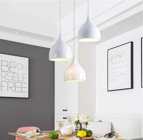 Lampa sufitowa loftowa metalowa wisząca AT17-3SZ-Biała