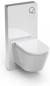 Moduł sanitarny 805 do toalety wiszącej – białyZ panelem uruchamiającym spłuczkę