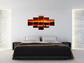 Obraz - Rybacy na jeziorze (125x70 cm)