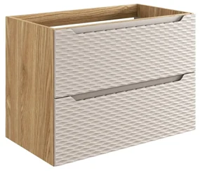 Szafka pod umywalkę OCEAN BEIGE 82-80-2S 80cm dąb olejowany/beżowa COMAD