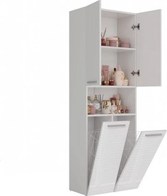 Meble łazienkowe, 174 x 30 x 60 cm, Biały Matowy / Biały Błyszczący