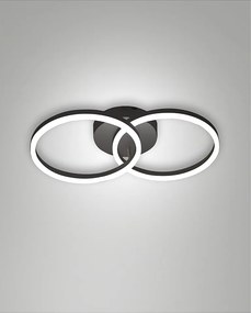 GIOTTO nowoczesna lampa sufitowa LED 36W czarna 3508-22-101 Fabas Luce