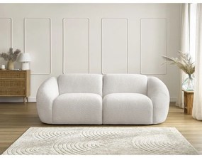 Biała sofa z materiału bouclé 230 cm Tina – Bobochic Paris