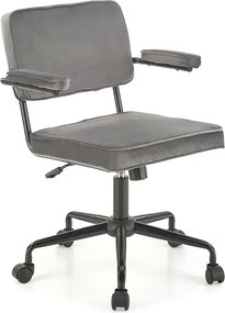 Szare krzesło do biurka z podłokietnikami N6-S72