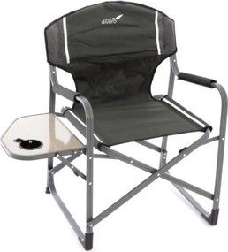 Campingowe krzesło składane ze stołem i uchwytem na napoje