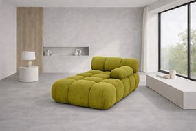 Szezlong modułowy, tkanina welur Salvador, Oliwkowy, Prawy, Selia