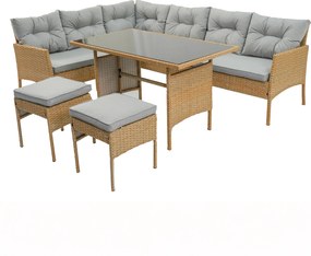 Zestaw mebli ogrodowych ze stołem Julie beżowy PATIO