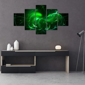 Obraz - zielona abstrakcja (125x70 cm)