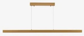Lampa Sufitowa Wisząca Liniowa Led 120 Cm Z Metalu Nilam Złoto - Sklum