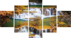 Obraz - Wodospady Huay Mae Khamin, Tajlandia (125x70 cm)